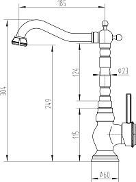 Milacio Смеситель для кухни Pekin MC.500.SL серебро – фотография-2